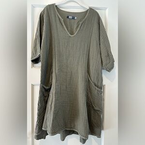 Blue Fish Bliss Dress in Caper